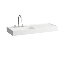 Раковина Laufen Kartell 120х46х12 см 3 отверстия полка справа белая 8.1333.2.000.108.1