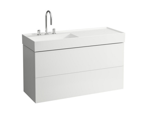 Тумба с раковиной Laufen Kartell 118х45х60 см 2 ящика полка справа белый матовый 8.1333.2.000.108.1/4.0764.8.033.640.1