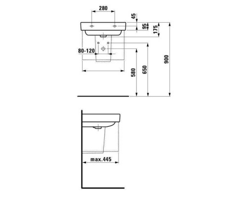 Полупьедестал Laufen Pro S белый 8.1996.3.000.000.1