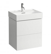 Тумба с раковиной Laufen Kartell 58х45х60 см 2 ящика подвесная белый матовый 4.0756.9.033.640.1/8.1033.3.000.104.1