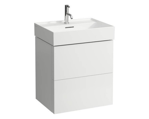 Тумба с раковиной Laufen Kartell 58х45х60 см 2 ящика подвесная белый матовый 4.0756.9.033.640.1/8.1033.3.000.104.1