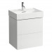 Тумба с раковиной Laufen Kartell 58х45х60 см 2 ящика подвесная белый матовый 4.0756.9.033.640.1/8.1033.3.000.104.1