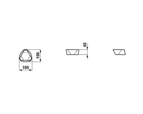Чаша керамическая Laufen Home collection TRIO TRAY 105x100x40 мм настольная белая 8.7777.5.000.000.1