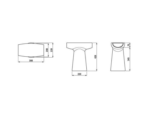 Скульптура керамическая Laufen Home collection BABOON 38x20x42 см напольная белый матовый 8.7026.1.757.000.1