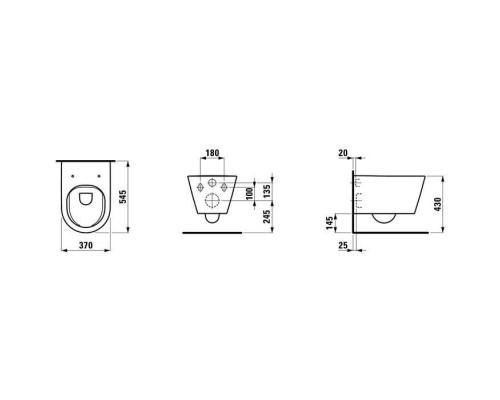 Унитаз подвесной Laufen Kartell 54.5x37x43 см Rimless белый 8.2033.7.000.000.1