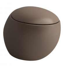 Унитаз подвесной Laufen Alessi One 58.5х39 см безободковый кофе матовый 8.2097.1.188.000.1