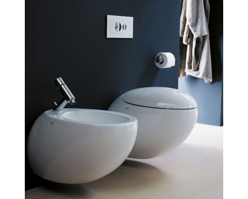 Биде подвесное Laufen Il Bagno Alessi One 58.5x39x35.5 см LLC белый 8.3097.1.400.304.1