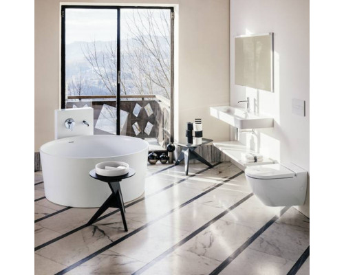 Полочка Laufen Living Square 90х38х3.5 см подвесная керамическая белая 8.7043.3.000.000.1