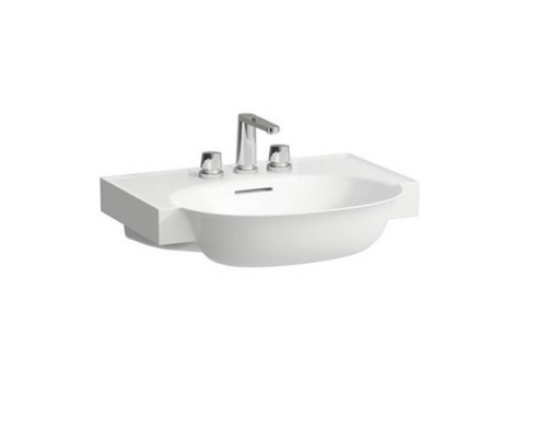 Раковина накладная Laufen The New Classic 60х48 см 3 отверстия с переливом белый 8.1385.3.000.108.1