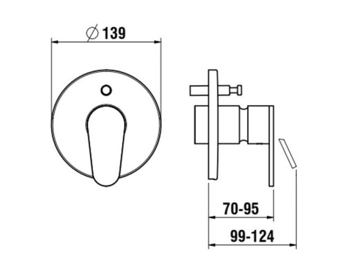 Смеситель для душа Laufen The New Classic встраиваемый хром HF900578100000