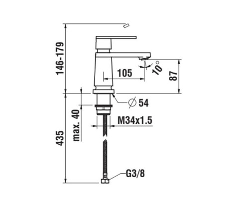 Смеситель для раковины Laufen The New Classic излив 10.5 см хром HF900502100000