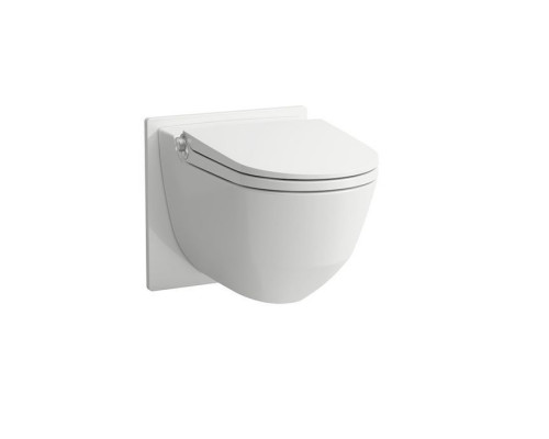 Унитаз-биде подвесной Laufen Cleanet Riva 60х39.5х40.5 см безободковый белый 8.2069.1.400.000.1