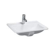 Раковина Laufen Pro S 56х44х20 см встраиваемая сверху 1 отв. без перелива белый 8.1396.1.000.104.1