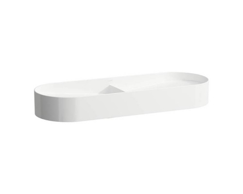 Раковина накладная Laufen Sonar 100x37x13 см двойная без отверстия белый матовый 8.1234.8.757.112.1
