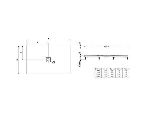 Душевой поддон Laufen Solutions 140x80 см прямоугольный Marbond белый матовый 2.1344.4.000.000.1
