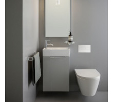 Раковина Laufen Kartell 46х28х12 см 1 отверстие без перелива полочка слева белая 8.1533.5.000.111.1