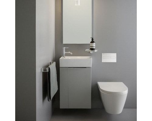 Раковина Laufen Kartell 46х28х12 см 1 отверстие без перелива полочка слева белая 8.1533.5.000.111.1