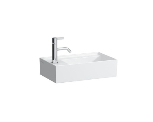 Раковина Laufen Kartell 46х28х12 см 1 отверстие без перелива полочка слева белая 8.1533.5.000.111.1