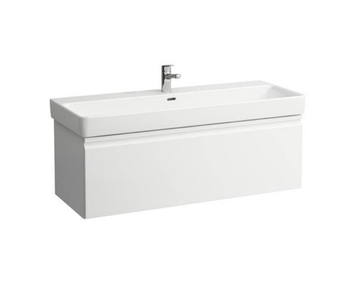 Тумба с раковиной Laufen Pro S 116x45x39.5 см подвесная 1 ящик белый матовый 8.1496.5.000.104.1/4.8356.2.096.463.1